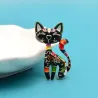 CINDY XIANG Enamel Cat Brooch – Unisex, 2 Colors, Cute Animal PinBrooches