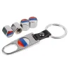 Bandiera russa - tappi valvola per auto - set da 4 pezzi
