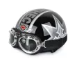 Partes de motosScooter de moto vintage Open Face Media Casco & Visor &
