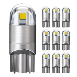 10 PCS 194 T10 W5W LED Bulbs 12V 3030 2SMD 7000K White Super Bright Car Interior Dome Map Door Courtesy License Plate LightsT10
