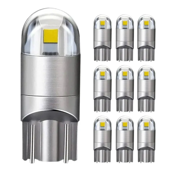 10 PCS 194 T10 W5W LED Bulbs 12V 3030 2SMD 7000K White Super Bright Car Interior Dome Map Door Courtesy License Plate LightsT10