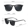 Polarized sunglasses for women and men, black square frame, uv400 outdoor eyewearSunglasses