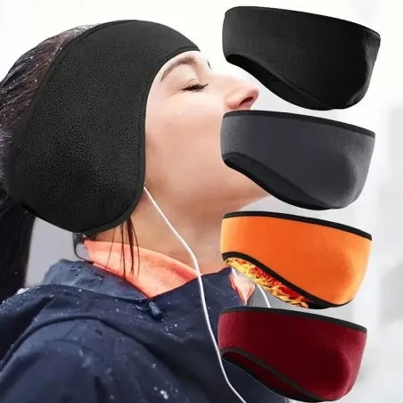 Warm Fleece Earmuffs Headband Soft Windproof Ear Warmer Unisex Outdoor Sports Headbands Ideal for Skiing Running CyclingSport...