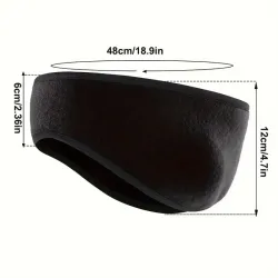 Cozy windproof fleece earmuffs headband – unisex ear warmers for skiing, running & cyclingWinter Sport