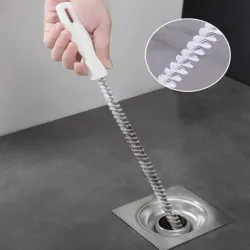 Bendable sink drain brush - flexible clog remover for bathroom and kitchenDrains