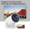 HY200 720p kannettava projektori - 270° kääntyvä, Full HD HDMI/USB, kotiteatteri ja ulkoilmaelokuvat