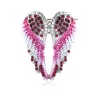 ZRM Fashion Angel Wings Creative Guardian Angel Wings Brooches Pin Rhinestone Crystal Diamante Jewellery Ladies