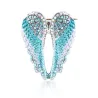ZRM Fashion Angel Wings Creative Guardian Angel Wings Brooches Pin Rhinestone Crystal Diamante Jewellery Ladies