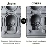 BarSkull Ice Ball Mold Silicone 3D Flexible Ice Cube Trays BPA Free Ice Trays For Freezer Horror Skull Head Cocktail Ice Ball...