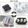 BarSkull Ice Ball Mold Silicone 3D Flexible Ice Cube Trays BPA Free Ice Trays For Freezer Horror Skull Head Cocktail Ice Ball...