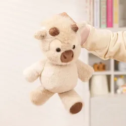 Adorable Highland Cattle Plush Toy 45cm - Huggable Running Cow Stuffed Animal Made with Premium Soft Fabric, Soothing Companion