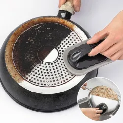 LimpiezaMagic Emery Sponge Brush Wipe Eraser Cleaner Kitchen Bath Rust Strong Decontamination Cleaning Tools With Handle Hous...