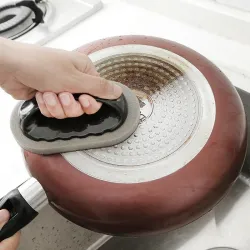Magic emery sponge brush - rust removing cleaner with handle for kitchen & bathCleaning