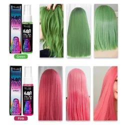 Väliaikainen hiusvärisuihke: välitön, valkaisuaineeton - kuuma huuhtelu cosplayhin ja juhliin