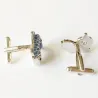 Elegant blue and silver fish cufflinks - 2 piecesCufflinks