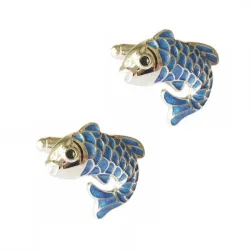 copy of Cufflinks with blue fish - 2 pieces