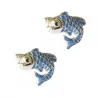 copy of Cufflinks with blue fish - 2 pieces