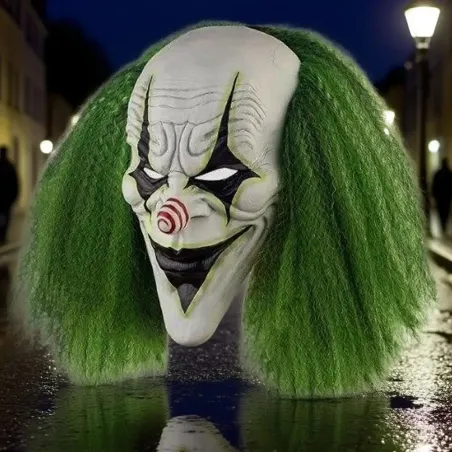 Clown Head Cover Masque Halloween Horror Dress Up Props Luminous Rubber Masks Amusement Park Haunted House Prank Cosplay Mask...