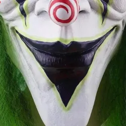 Green hair skeleton joker mask - Scary luminous clown headMasks