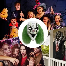 Clown Head Cover Masque Halloween Horror Dress Up Props Luminous Rubber Masks Amusement Park Haunted House Prank Cosplay Mask