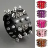 Non-Conformist Leather Bracelet Street Dance Performance Ghost Head Couple's Holiday Gift Wristband Punk Style JewelryBracelets
