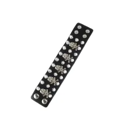 Non-Conformist Leather Bracelet Street Dance Performance Ghost Head Couple's Holiday Gift Wristband Punk Style JewelryBracelets
