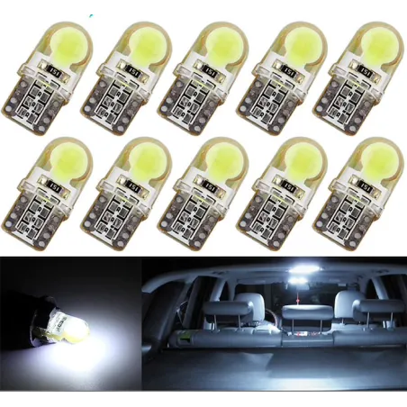T10 W5W LED COB car light lamp bulb - 10 piecesT10