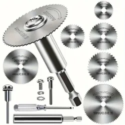 10PCS HSS Cutting Saw Blades 1/4" Hex Shank, DIY Rotary Cutting Discs for Metal Wood Plastic, Durable Tool AccessoriesBity i ...