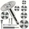10PCS HSS Cutting Saw Blades 1/4" Hex Shank, DIY Rotary Cutting Discs for Metal Wood Plastic, Durable Tool Accessories