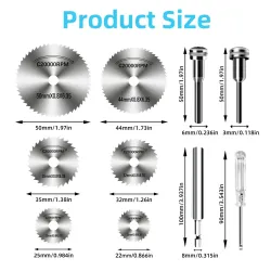 10PCS HSS Cutting Saw Blades 1/4" Hex Shank, DIY Rotary Cutting Discs for Metal Wood Plastic, Durable Tool Accessories