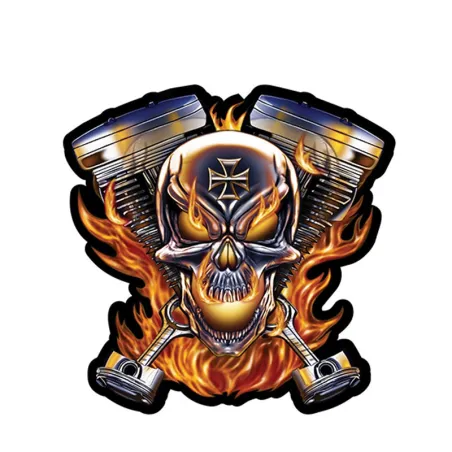 copy of Skull & flames - vinyl car sticker 12 * 12cm