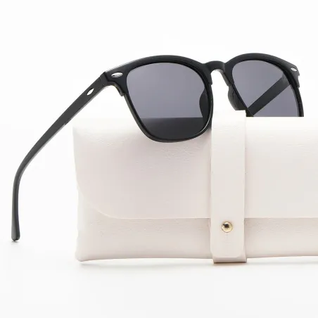 Polarized sunglasses for women and men, black square frame, uv400 outdoor eyewearSunglasses