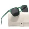 New Polarized Sunglasses Women Black Plastic Full Frame Square Sun Glasses Men Out Door Sun Eyewear Fashionable Eyeglass Uv400