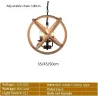 Retro ball hemp rope pendant lights vintage metal chandeliers adjustable chain ceiling lighting for living room decor 35/40cm