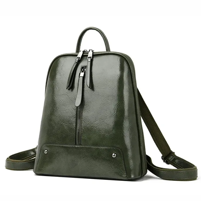 Zaino da donna in pelle, zaino alla moda, borsa a tracolla da viaggio femminile.