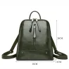 Damen-Lederrucksack, modischer Rucksack, Handtasche, Reise-Schultertasche