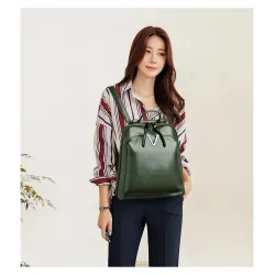 Mochila vintage para mujer, elegante mochila de diseñador de cuero suave Tr