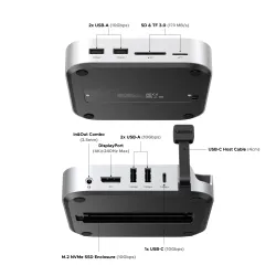 UGREEN Mac Mini dockingstation USB-hub Type-C naar DP 4K240Hz M.2 NVMe