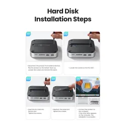 Stacja dokująca UGREEN Mac Mini USB HUB typu C do DP 4K240Hz M.2 NVMe
