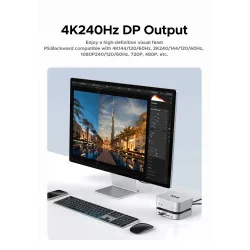Docking station UGREEN per Mac Mini, hub USB da Type-C a DP, 4K240Hz, M.2 NVMe