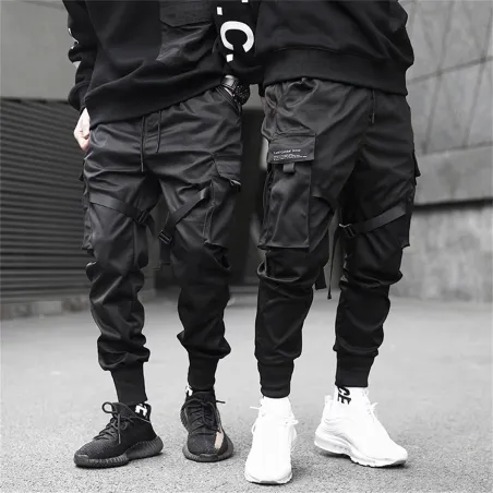 Multi-pocket hip-hop trousers