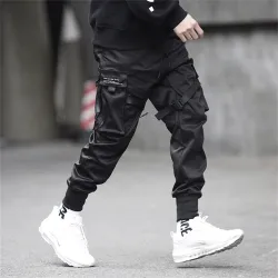 Multi-pocket hip-hop trousers