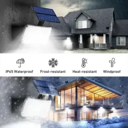 Luz solar externa super brilhante com sensor de movimento e LED de alta potência.