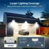 Solcellelampe udendørs super lys bevægelsessensor solcelle med stærk strøm LED