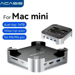 Acasis 10Gps USB-C Dual-bays M.2 NVMe Enclosure Storage&USB-A HDMI 4K6