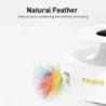 Rojeco 2 in 1 interactive automatic cat toy with smart electronic feather and fun ball set