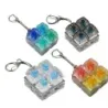 4-Key Mechanical Keyboard Keychain Tactile Clicker LED Crystal Backpac