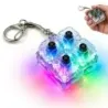 4-Key Mechanical Keyboard Keychain Tactile Clicker LED Crystal Backpac