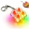 4-Key Mechanical Keyboard Keychain Tactile Clicker LED Crystal Backpac