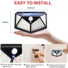 1-12er-Pack Solarleuchten für den Außenbereich, 100 LED-Wandleuchten mit Bewegungsmelder
